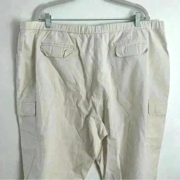 J.Jill Capri Cargo Pants Womens Size 22 Cotton High Rise Flat Front Drawstring - Picture 10 of 15